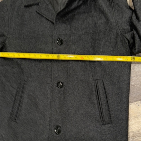 London Fog Men's Wool Black Pea Coat - Picture 4 of 11